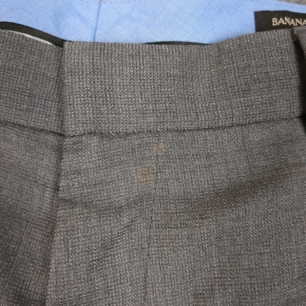Banana‎ Republic Mens Modern Slim Fit Gray Dress Pants Trousers 33x30 Business